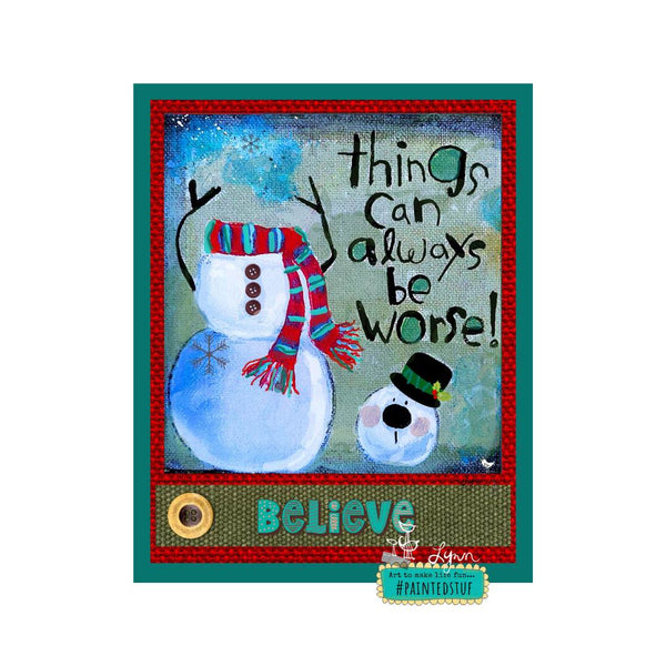 Canvas- Snowman Worse