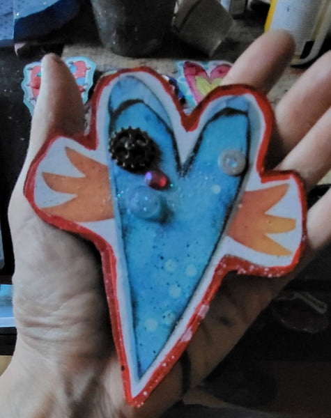 Magnet New! Handcut Heart Wings2