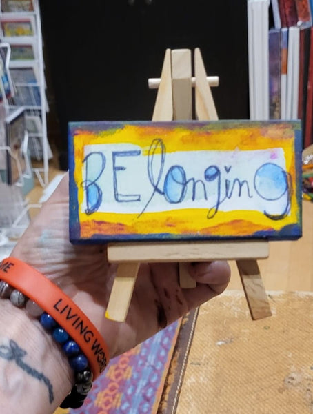 Mini Canvas & Easel New! Belonging