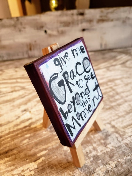 Mini Canvas & Easel-Give me GRACE
