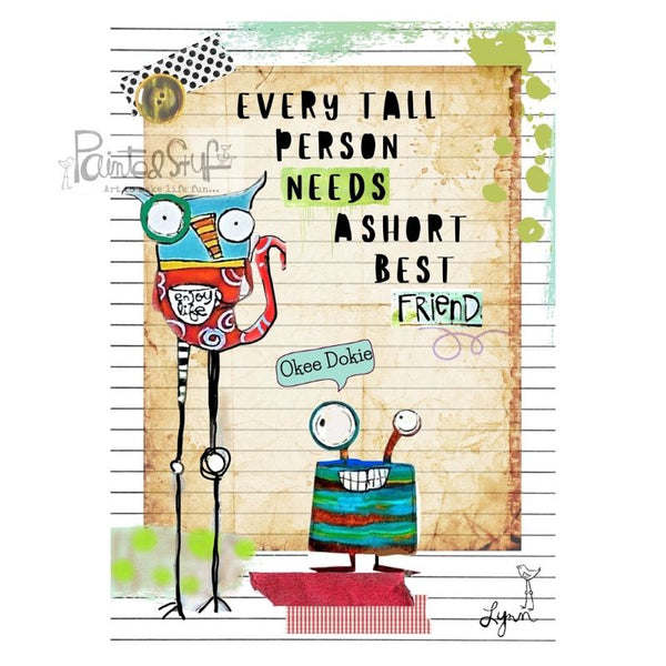 Greeting Card-New  Short Best Friend