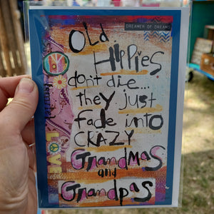 Greeting Card- NEW Old Hippies