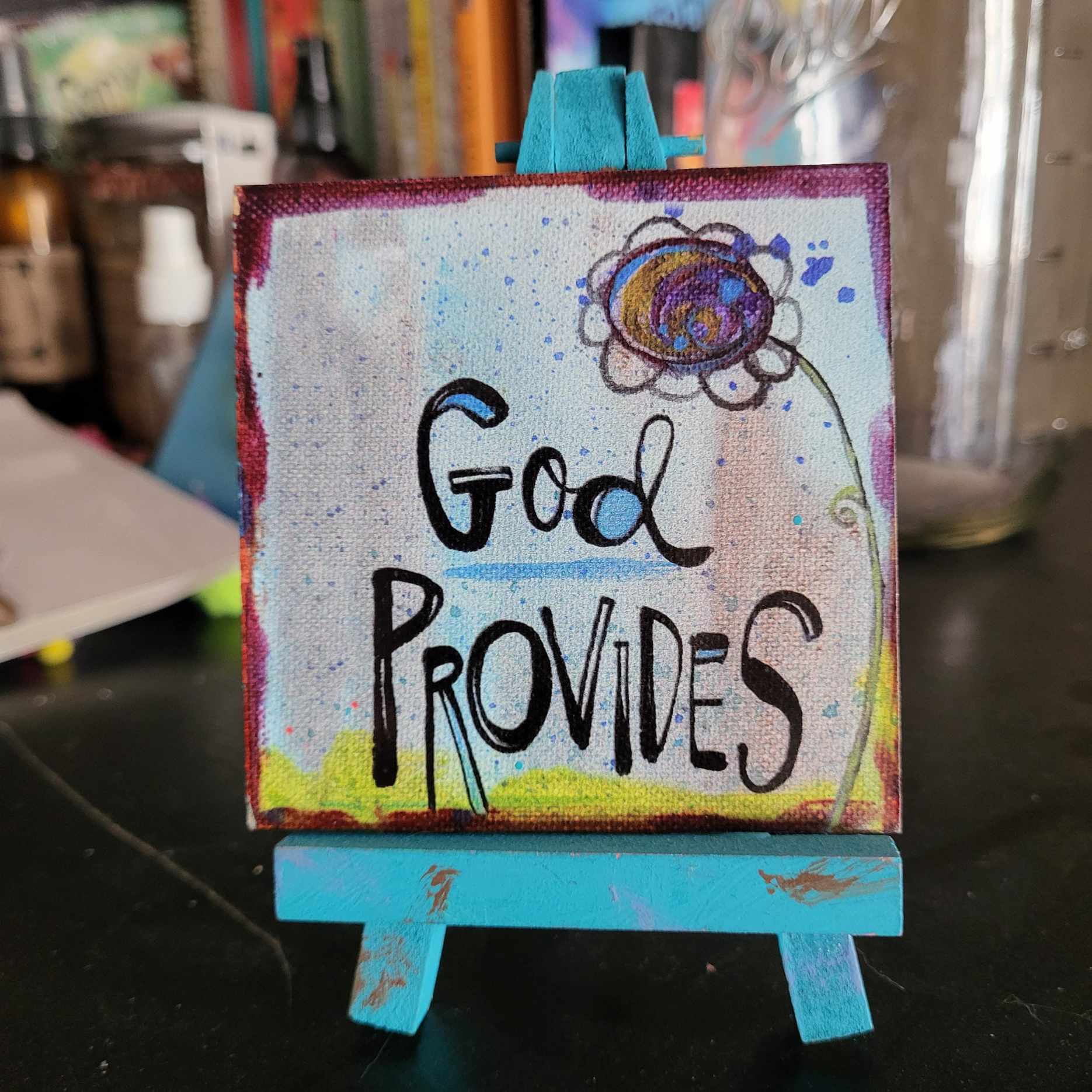 Easel Art- God provides