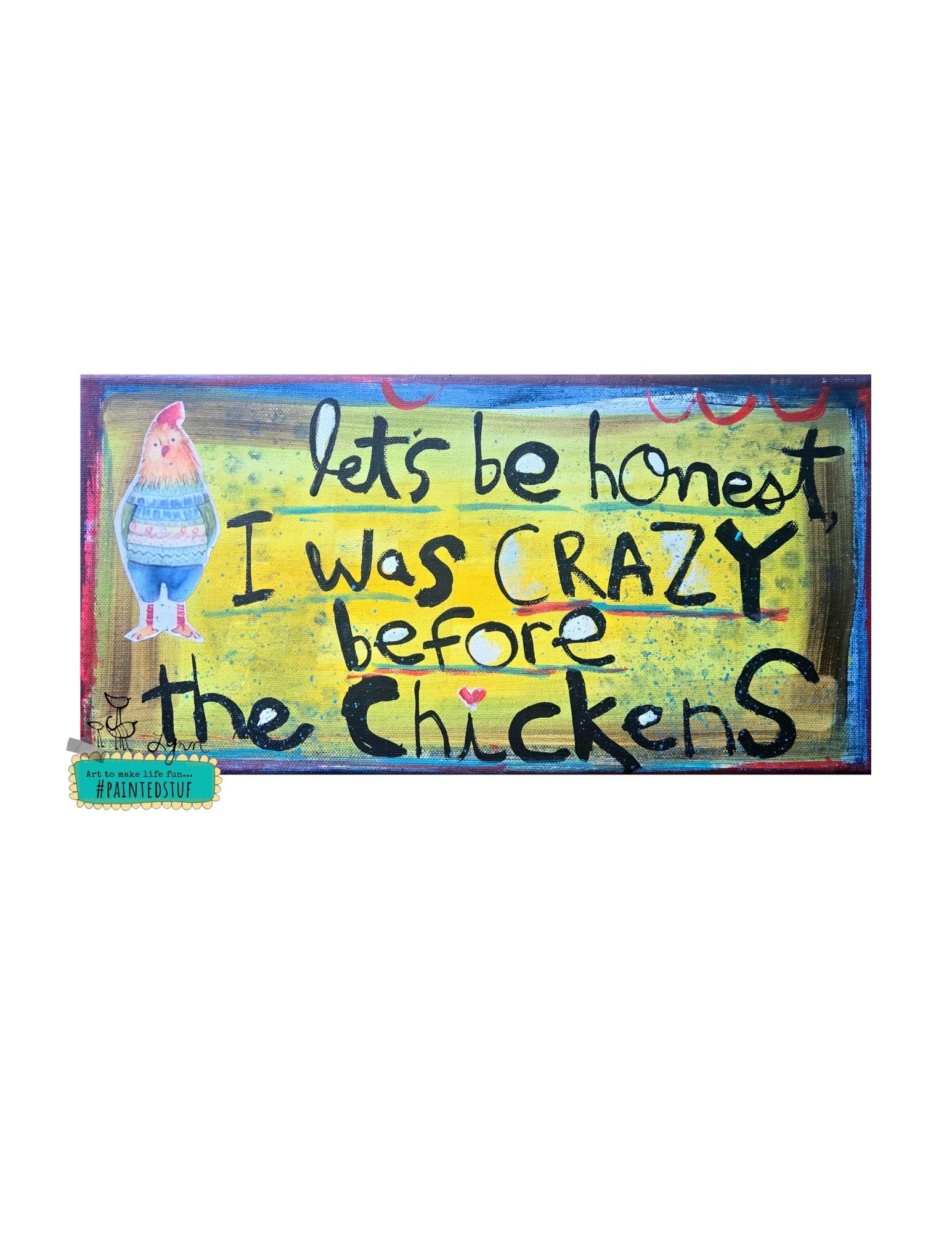 Canvas Art-New! Crazy Chickens