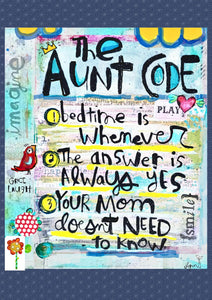 Aunt code card