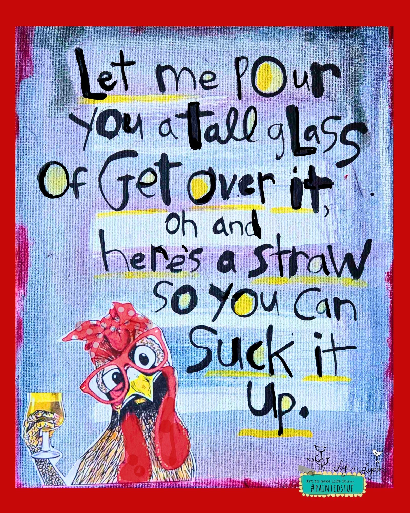 Greeting Card NEW!Tall Glass