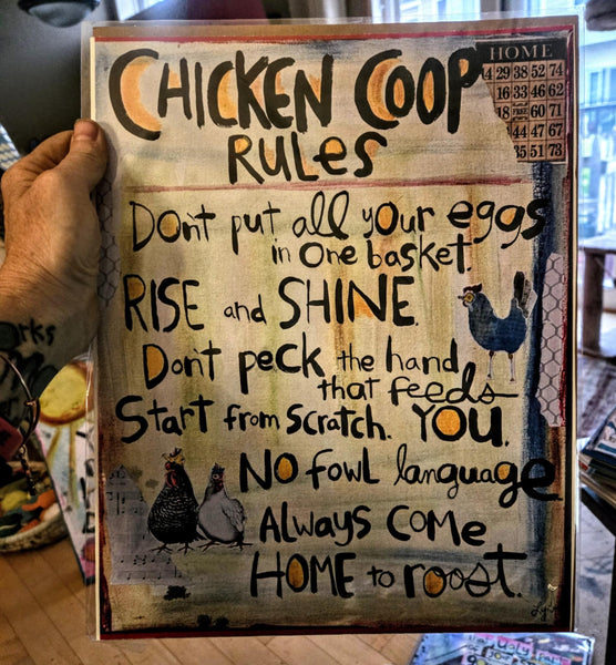 Art Print- Chicken COoP Rules