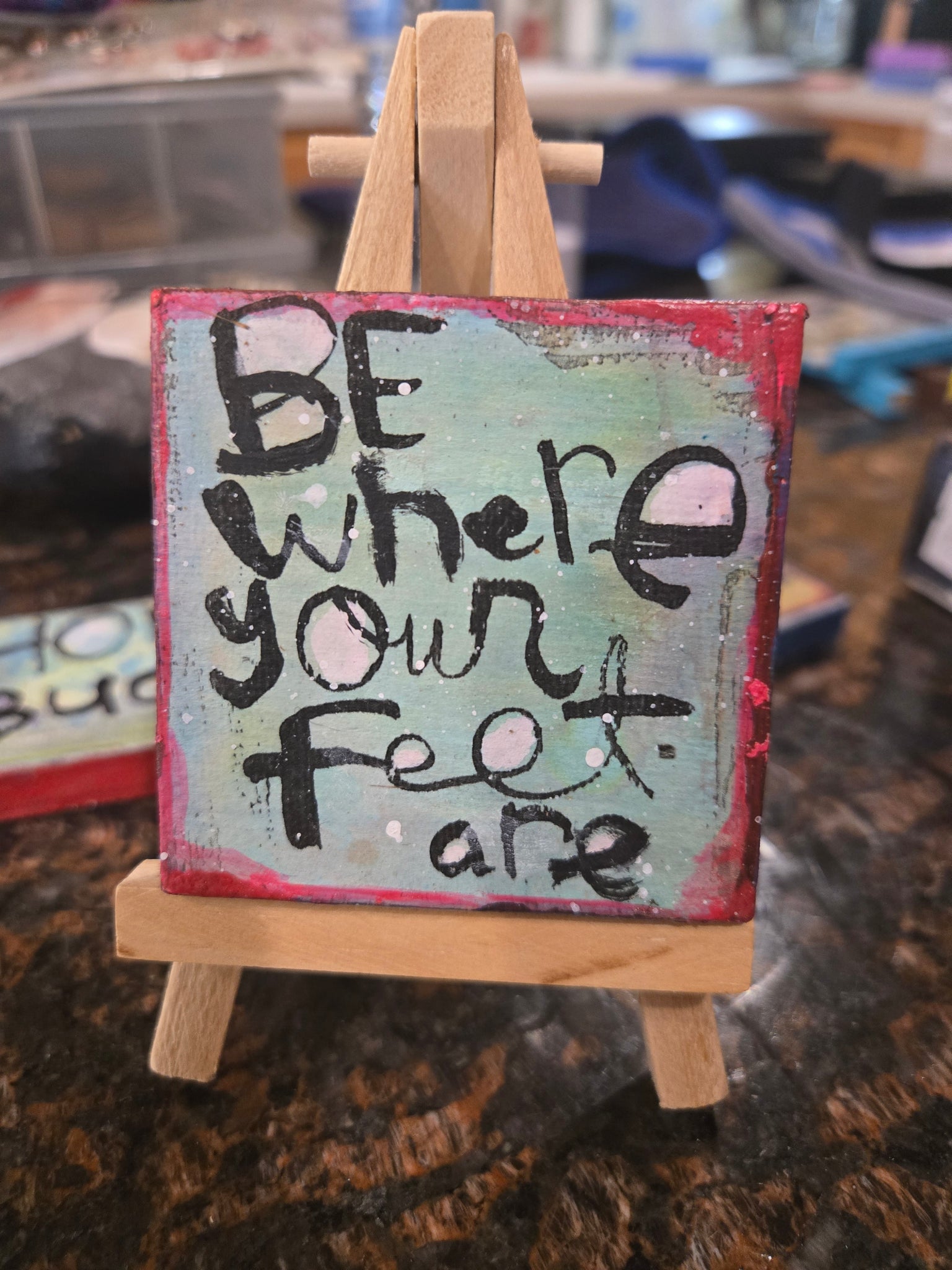 Mini Canvas & Easel- Feet