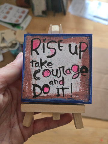 Mini Canvas & Easel New!Rise Up