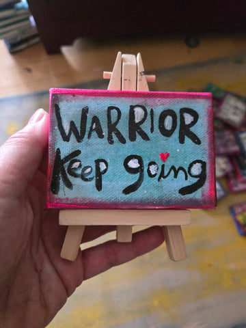 Mini Canvas & Easel New!Warrior