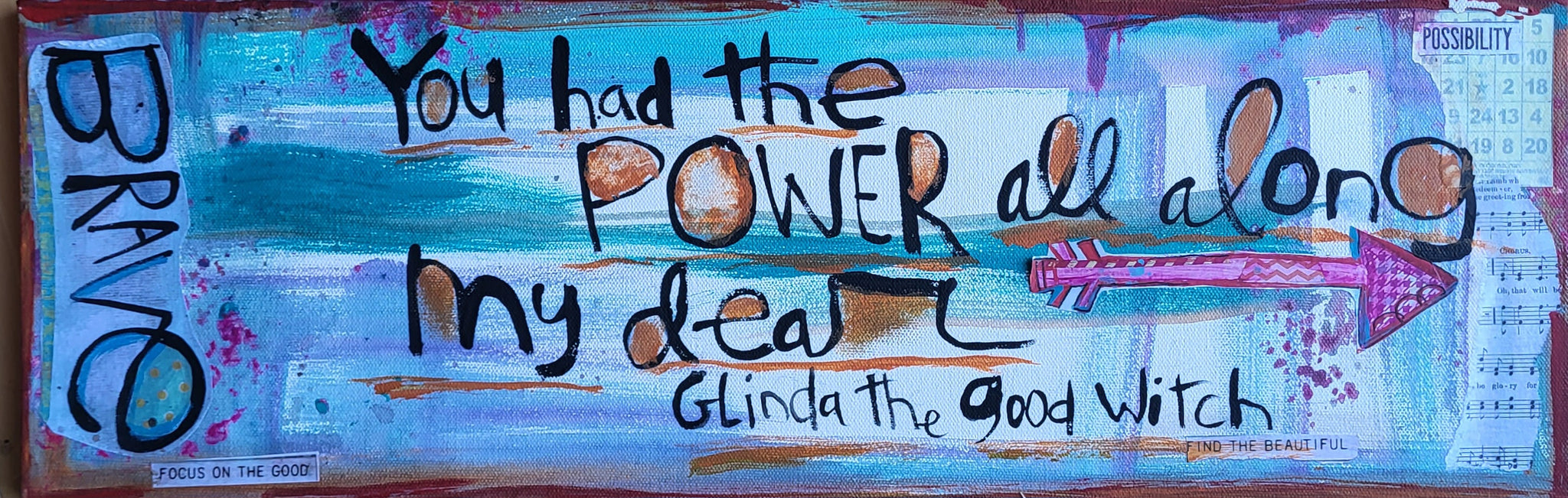 Glenda Good witch canvas