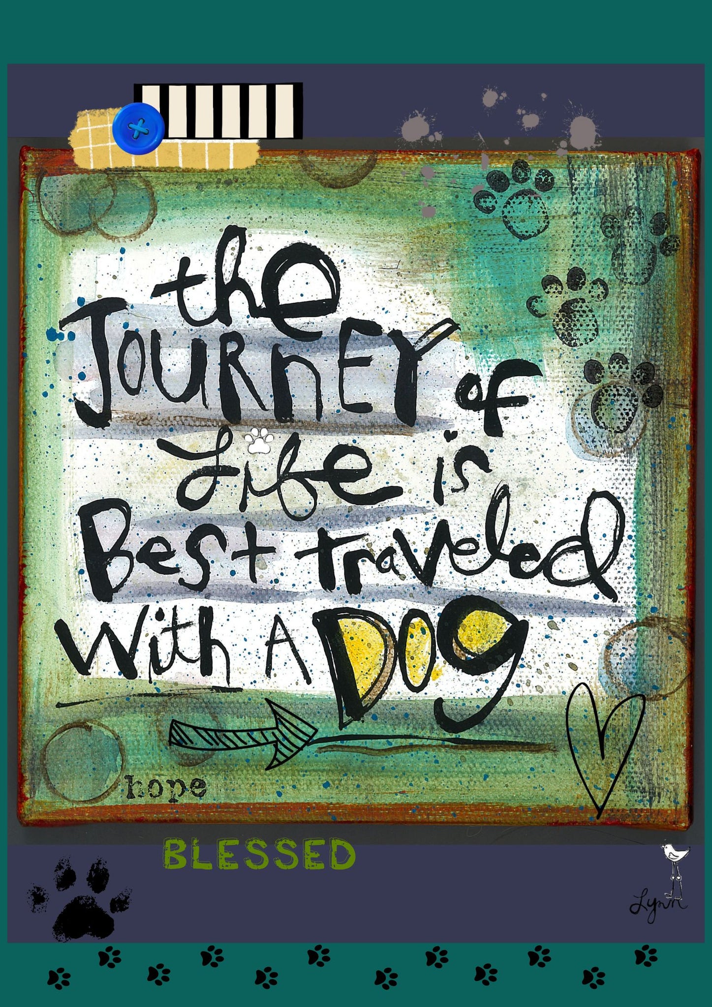 Greeting Card New! Dog Journey