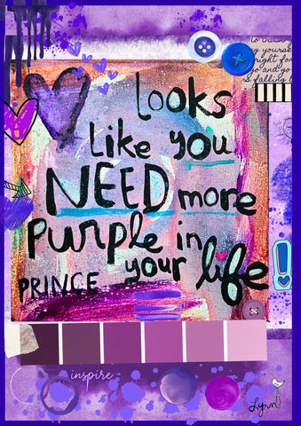 Greeting Card New!Purple