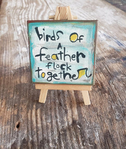 Birds flock together Mini Canvas