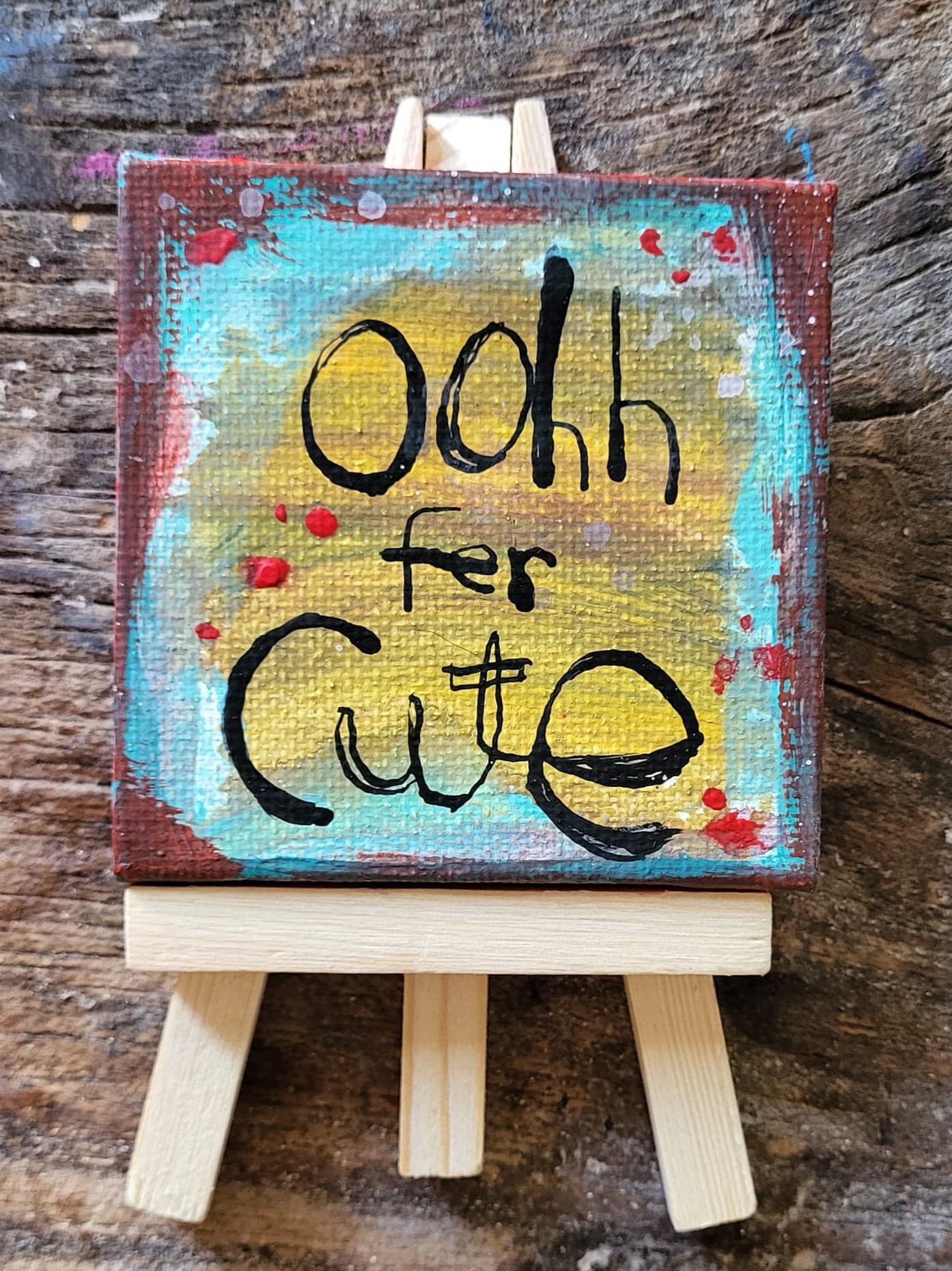 Mini Canvas & Easel-NEW! OH Fer Cute