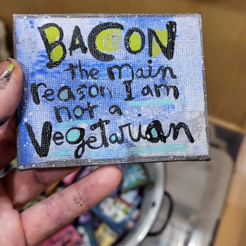 Mini canvas-Bacon