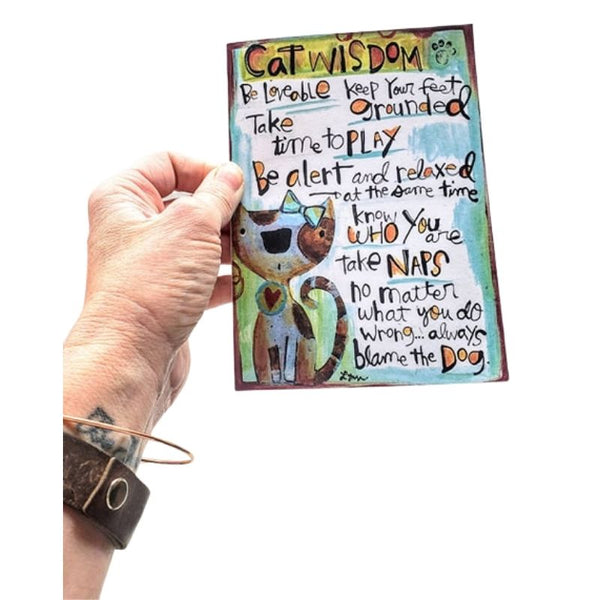 Wisdom cat card