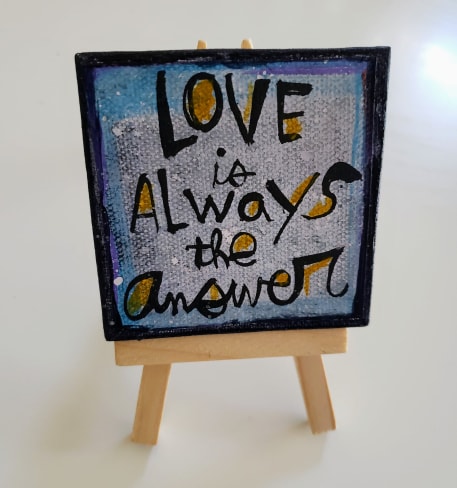 Mini Canvas & Easel-LOVE answer