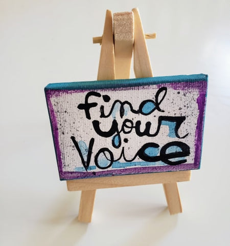 Mini Canvas & Easel-your Voice