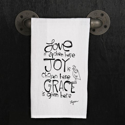 Tea towel- Love, Joy, Grace